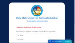 Delta State Ministry of Technical Education Portal