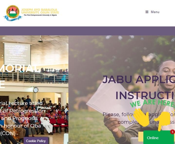 JABU Post UTME Past Questions and Answers